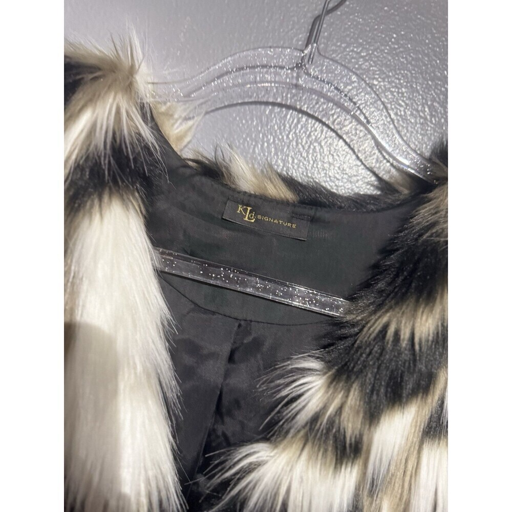 KLd SIGNATURE FAMOUS BOHO ROCKER FAUX FUR VEST 70’s Style Size SMALL - Picture 6 of 8